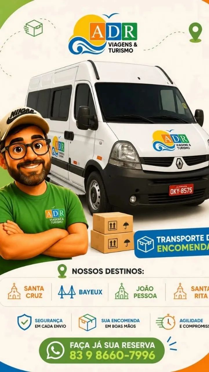Van para viagem e eventos.