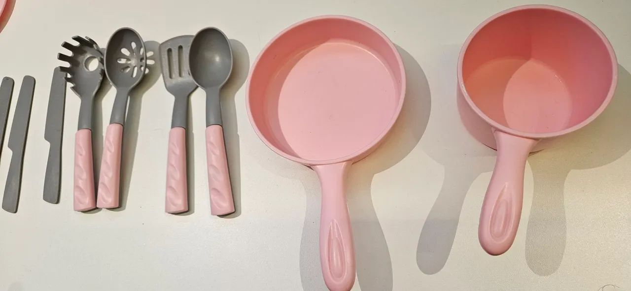Kit de cozinha rosa brinquedos - Foto 5