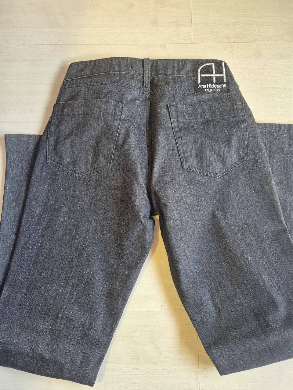 calça jeans ana hickmann preta 42 - Foto 4