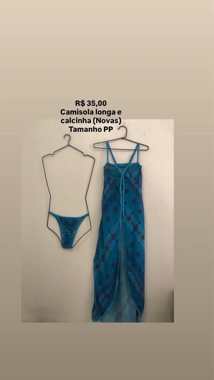 Camisola longa e calcinha PP (Novos) - Foto 3