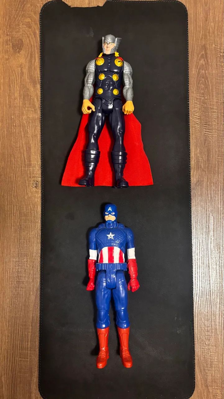 Coleção 6 Bonecos Marvel Titan Hero 30cm - Thor, Wolverine, Cap, Iron Man e War Machine - Foto 5