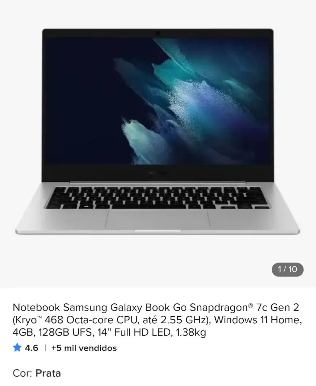 Notebook Galaxy Book Go