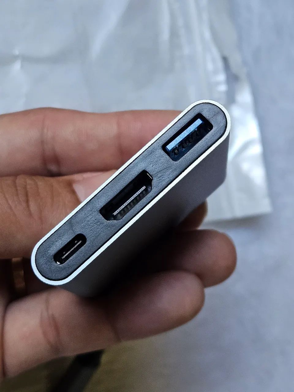 Adaptador Conversor Usb 3.0 Tipo C Para Hdmi 4k 3 Em 1 - Foto 2
