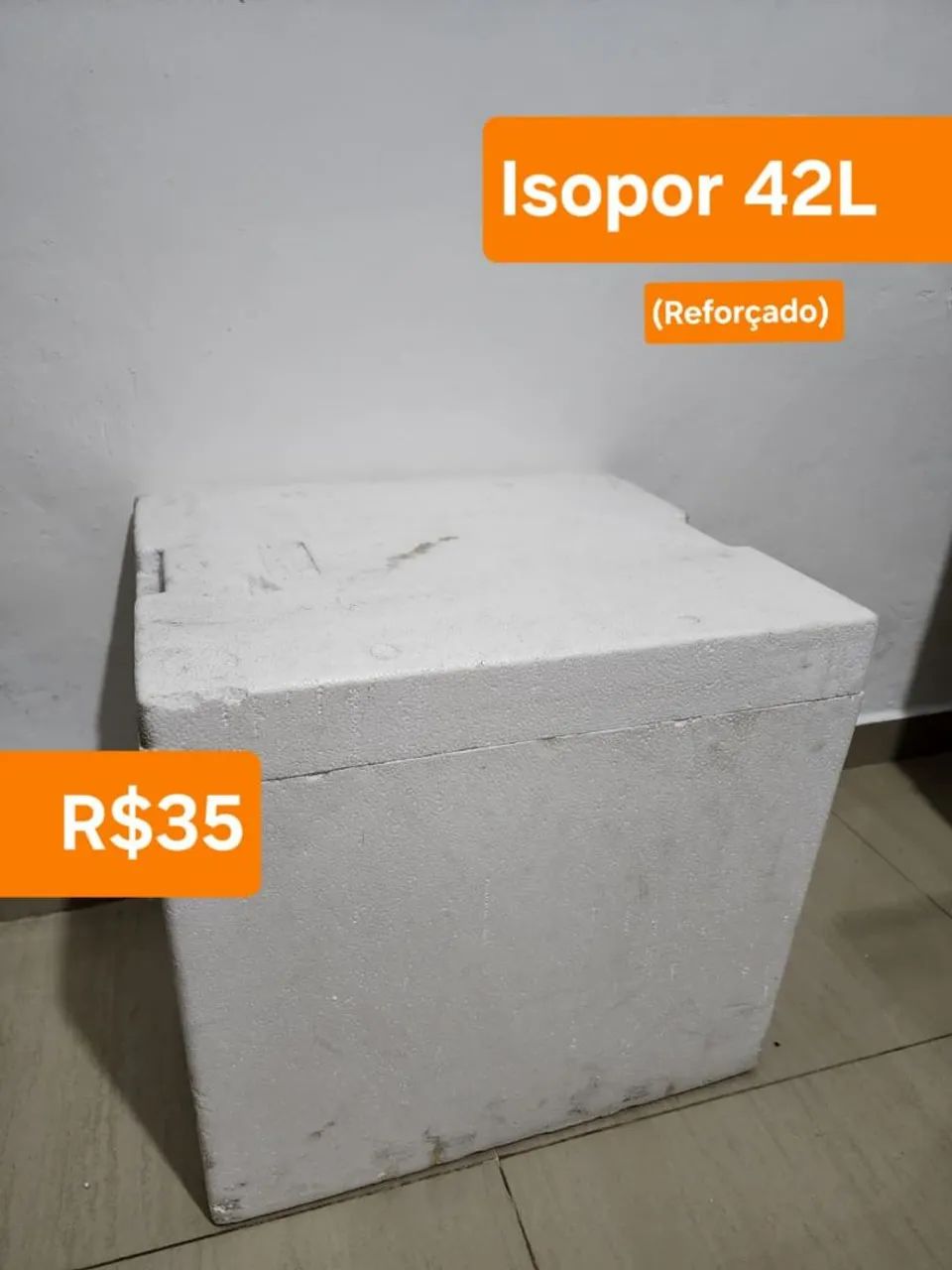 Caixa de Isopor Reforçada 42 Litros 