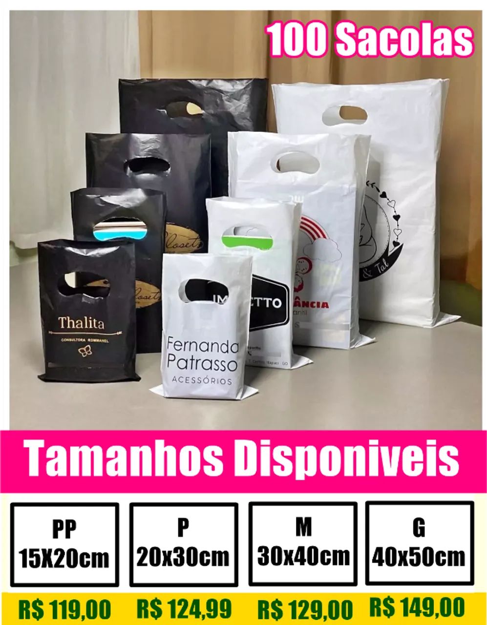 sacola plastica personalizada Boca de palhaço  - Foto 2
