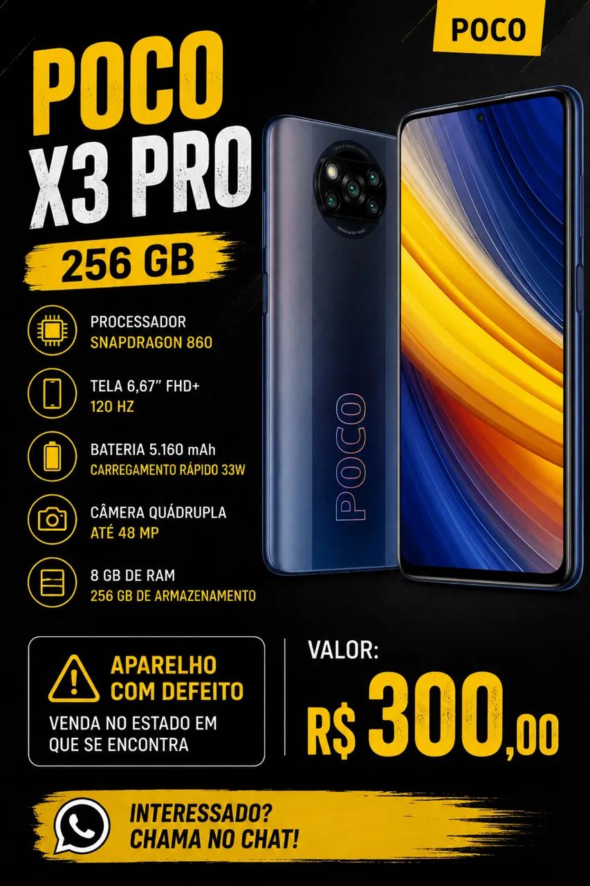 2 POCO X3 PRO ( não liga)