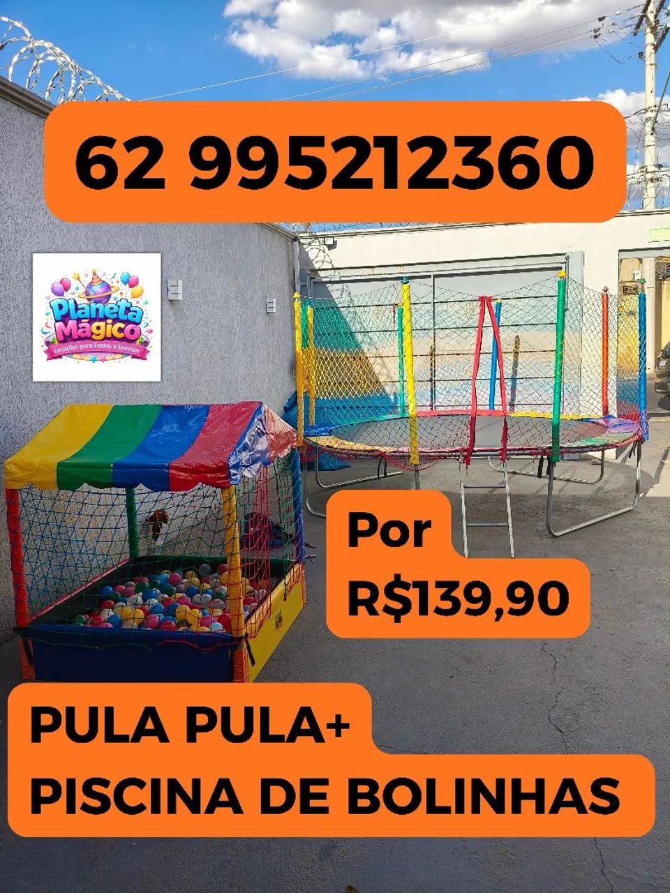 Locação Pula pula+piscina de bolinhas 
