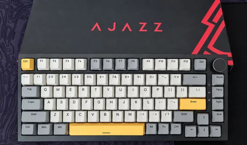 Teclado Ajazz AK820 com fio Gasket Mount
