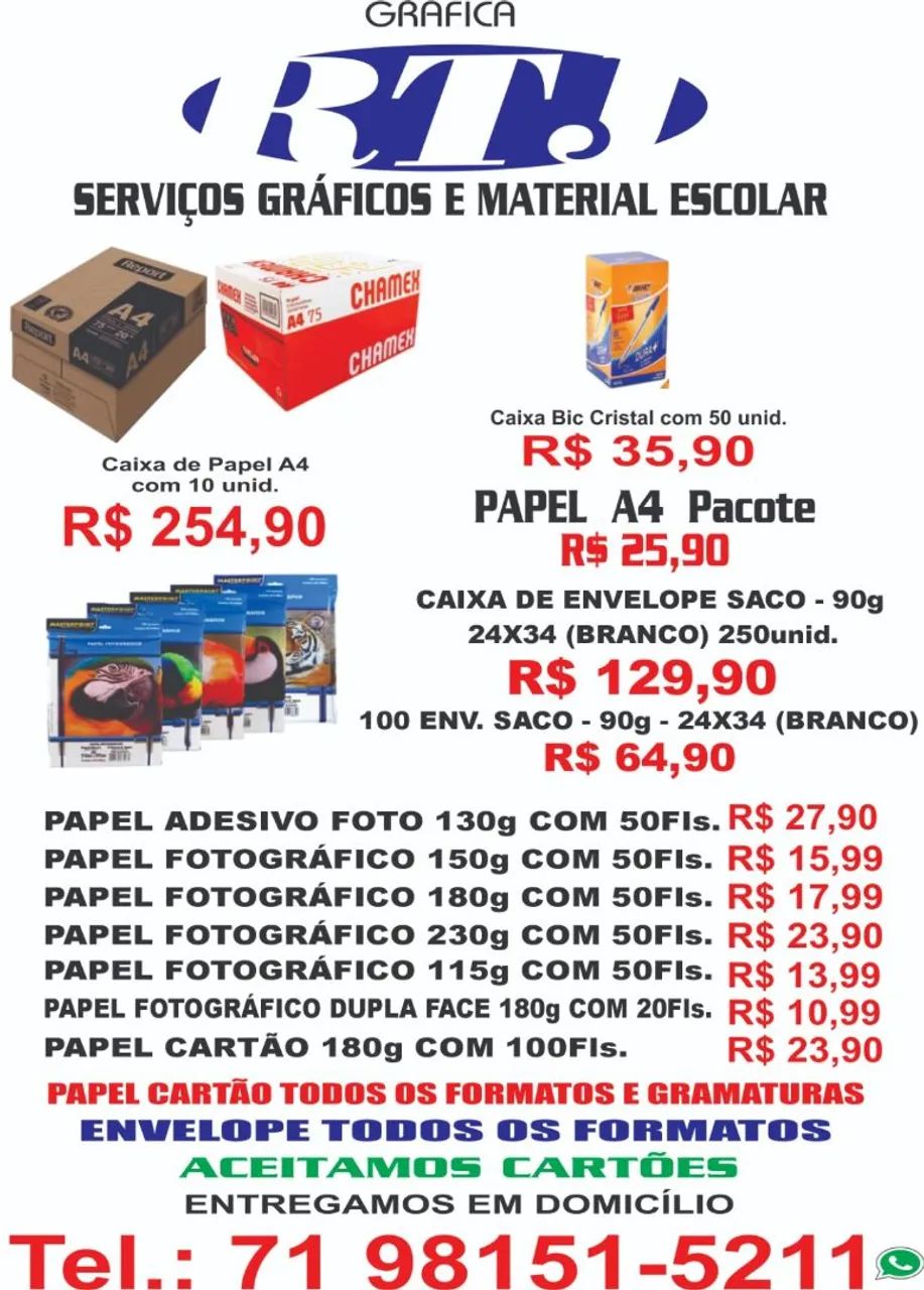 Papel A4 promoção 