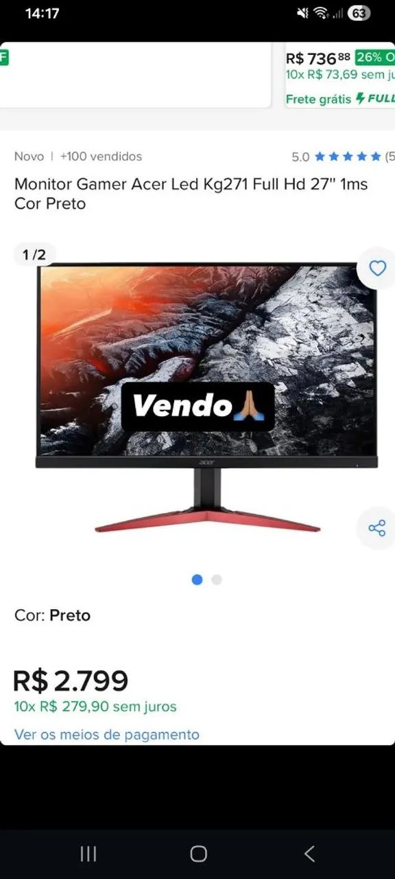 Tela de pc gamer