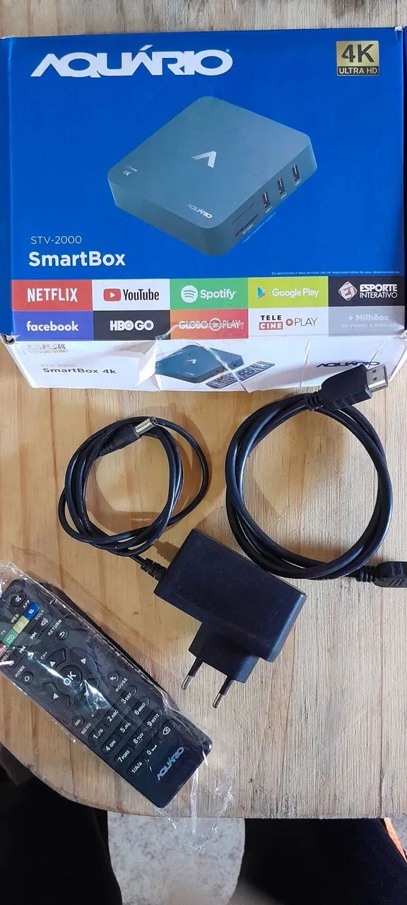 Tv box Aquário stv 2000 usado - Foto 3