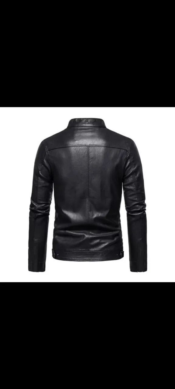 Jaqueta de couro masculina - Foto 4