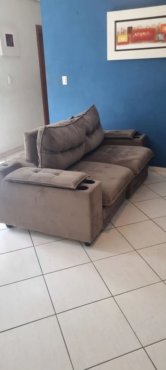 Sofa retrátil 2 lugares com carregador usb - Foto 2