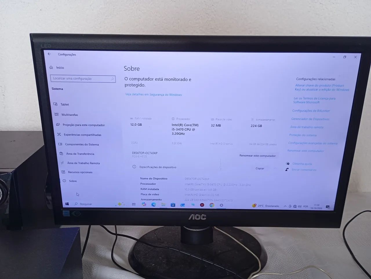 Processador: Intel,Core i5-3470 CPU,  3.20GHz (3rd Generation) - Foto 2