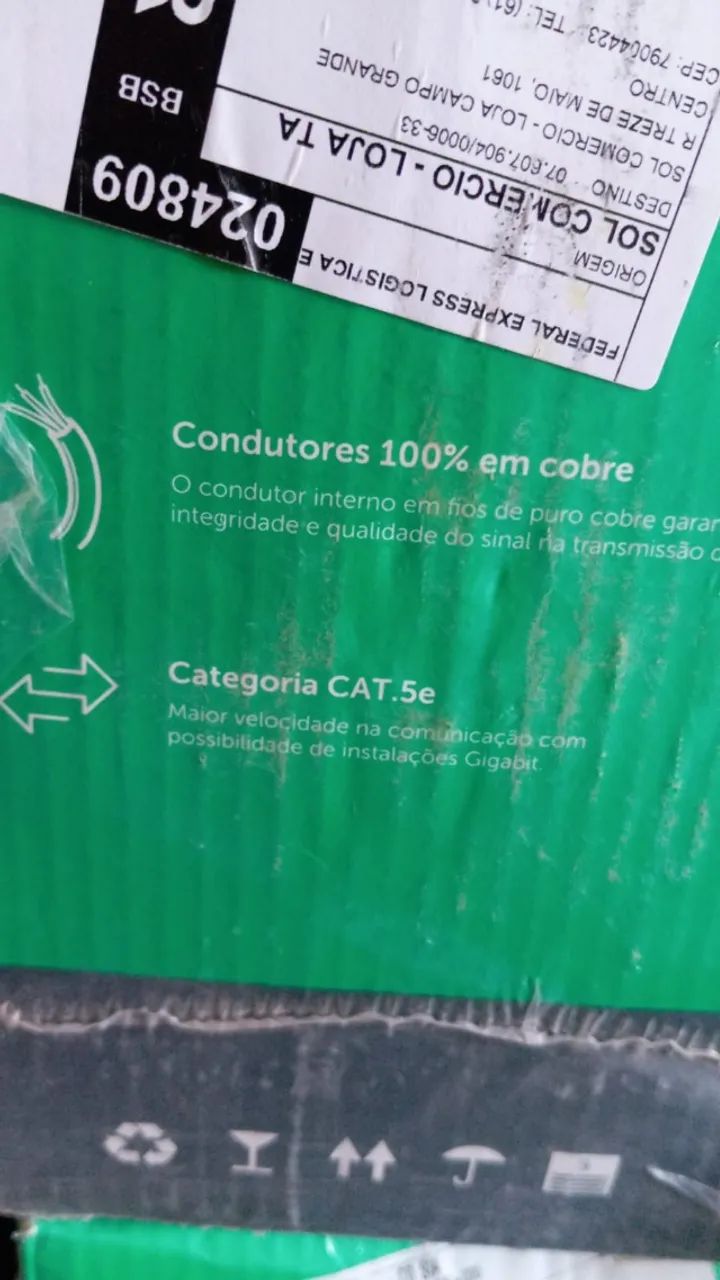caixa de cabo de rede cat5
