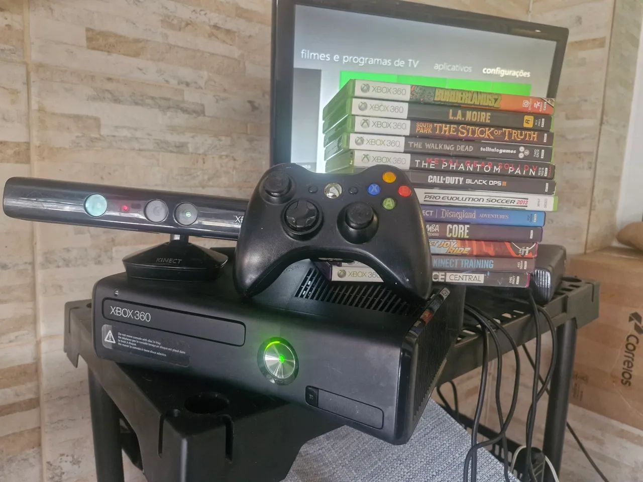Xbox 360 destravado ltu3.0 com hd 320gb+ 1 controle original +kinect + 11 jogos originais  - Foto 3