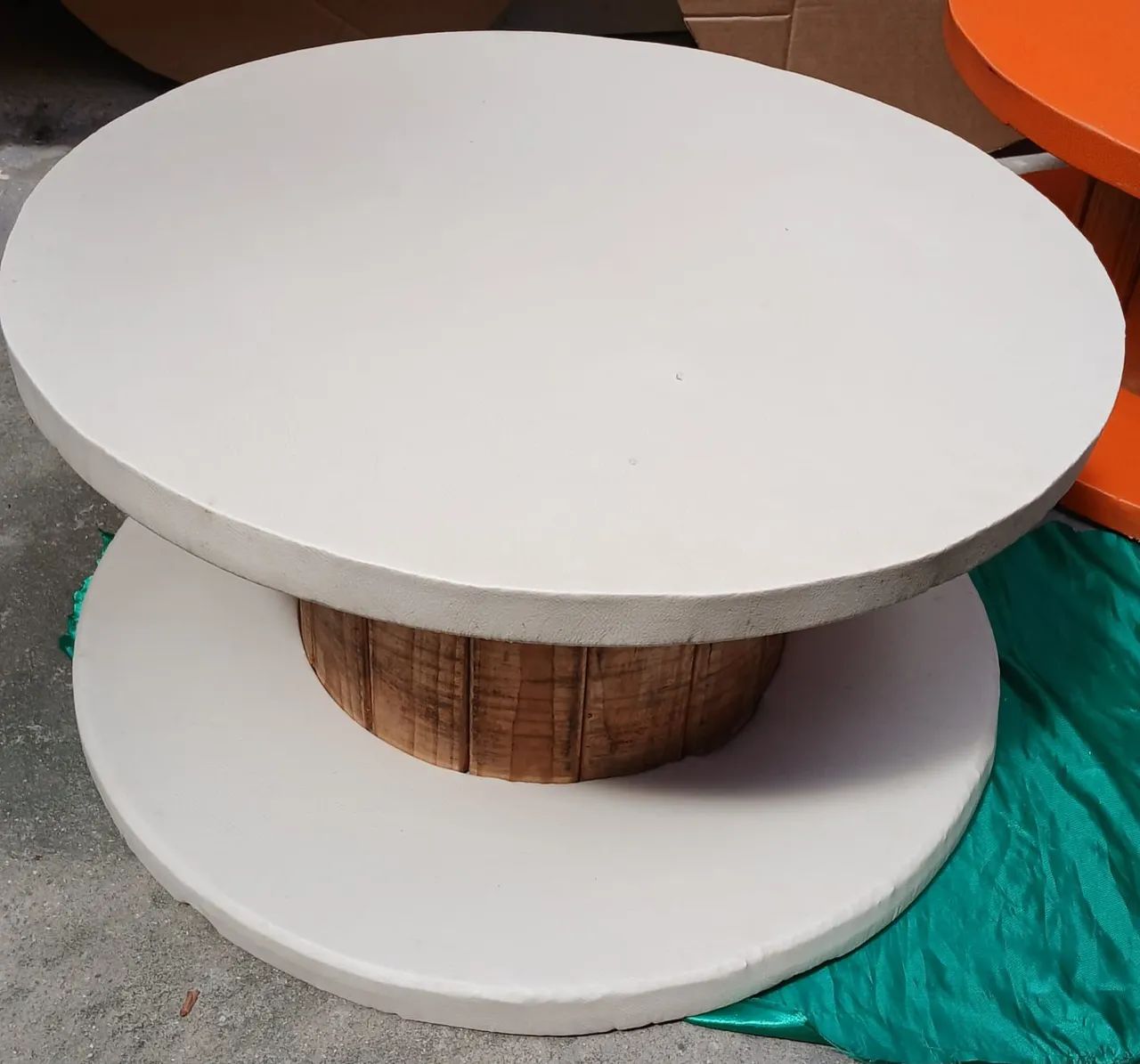 Carretel de madeira coberto com vinil - Foto 2