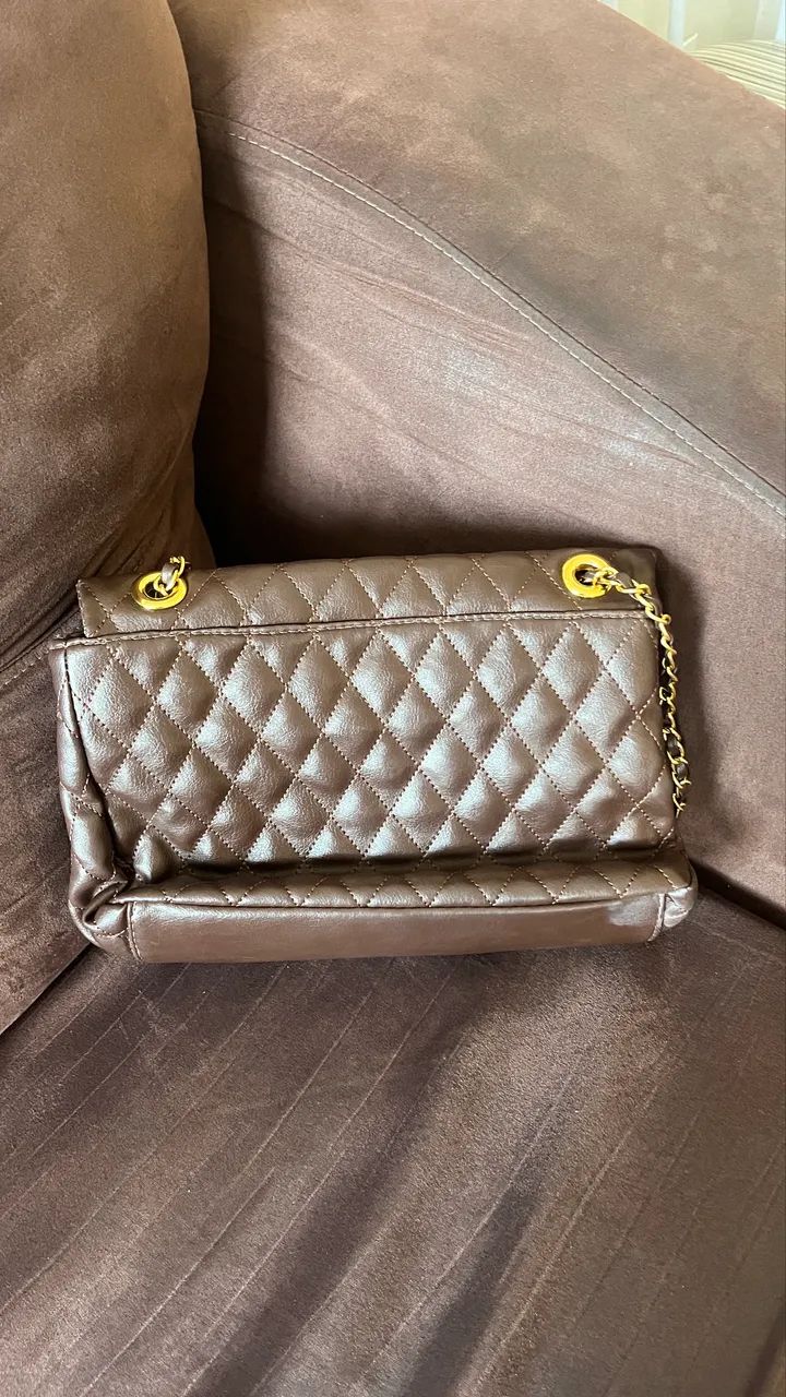 Bolsa Marrom matelasse  - Foto 3