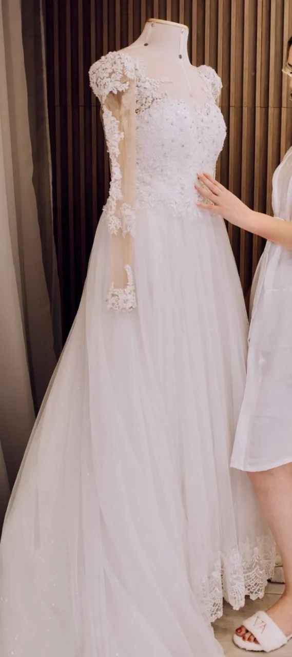 Vestido de noiva + Saiote + Véu - Foto 2