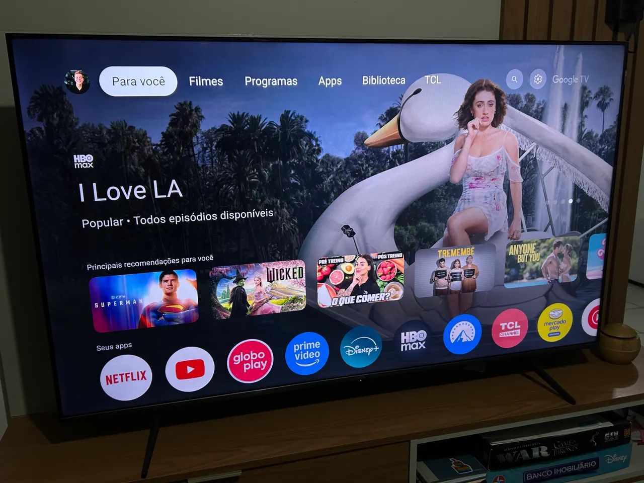 Smart TV 55" 4K UHD QUED TCL Wi-Fi - Bluetooth - Foto 3