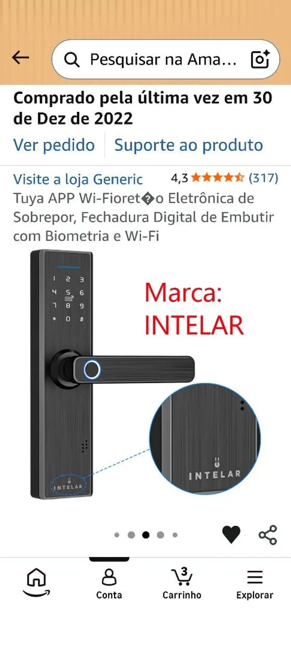 Fechadura automática.