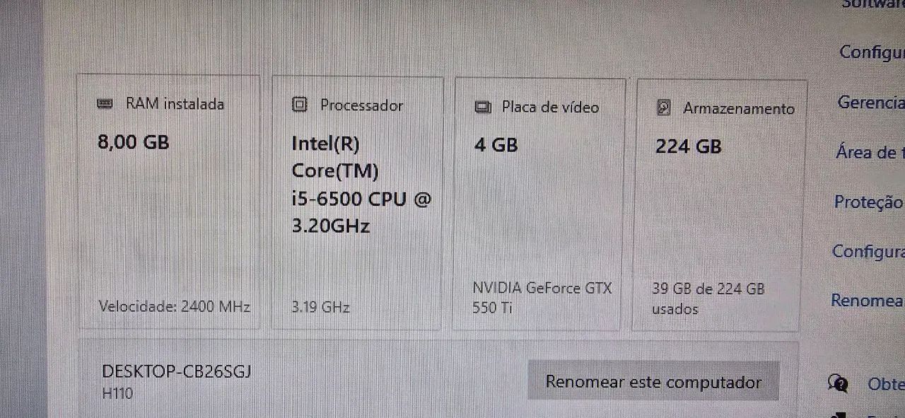Pc Gamer i5 6*Geração  - Foto 3