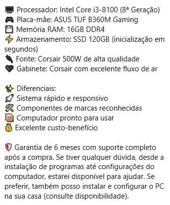 Pc i3 8100 - Foto 3