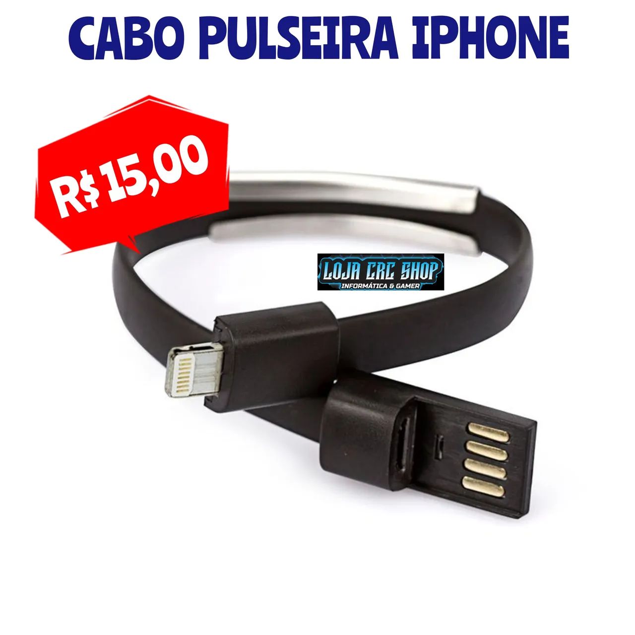 Cabo Pulseira USB iPhone Cores