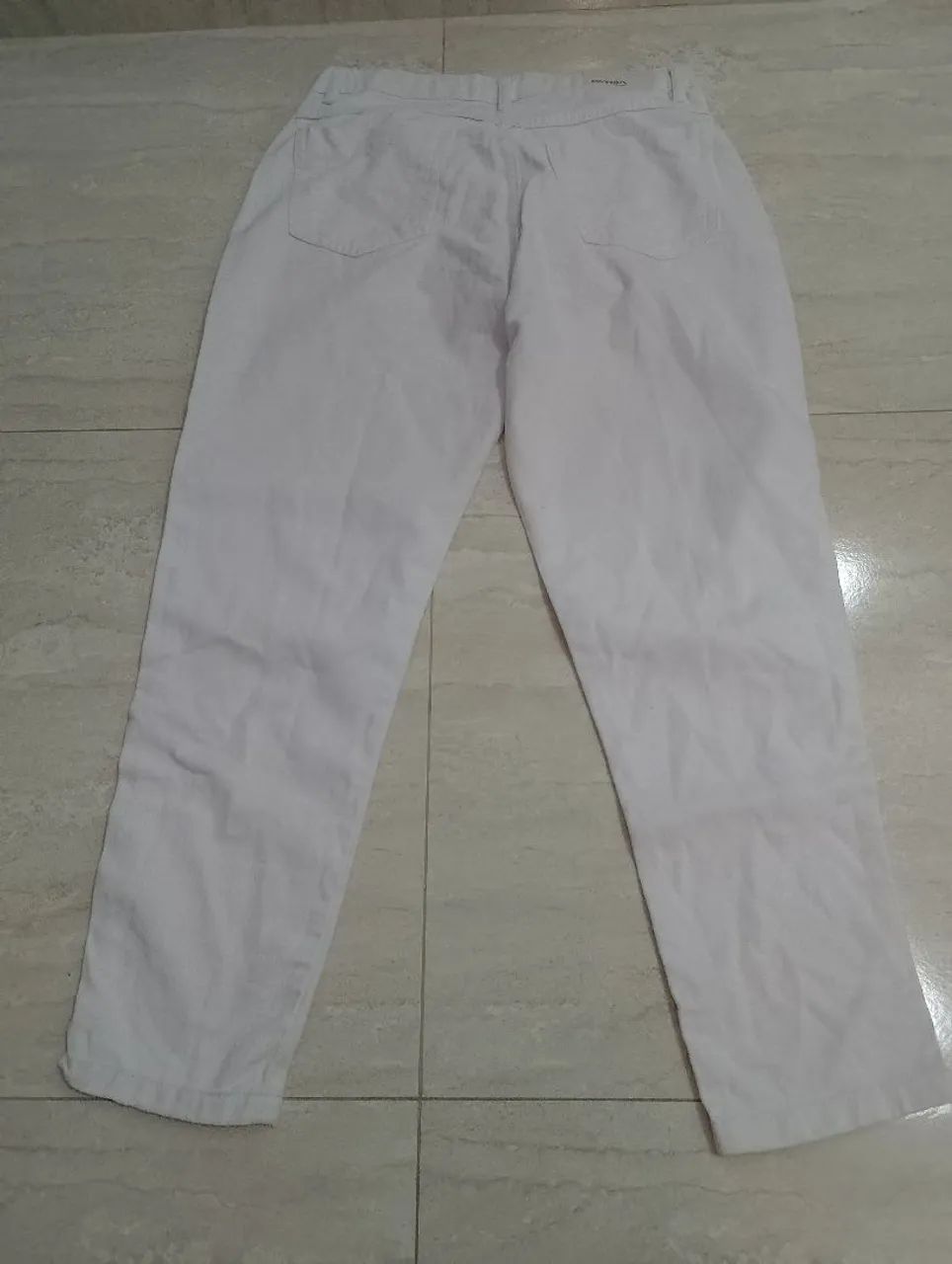 Calça Jeans Feminina Mom Branca Número 40 - Nova - Foto 3