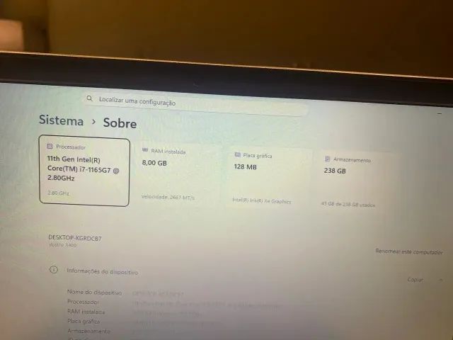 Notebook Dell Vostro 3400 Core i7 11ª 8GB SSD 256GB - Foto 5