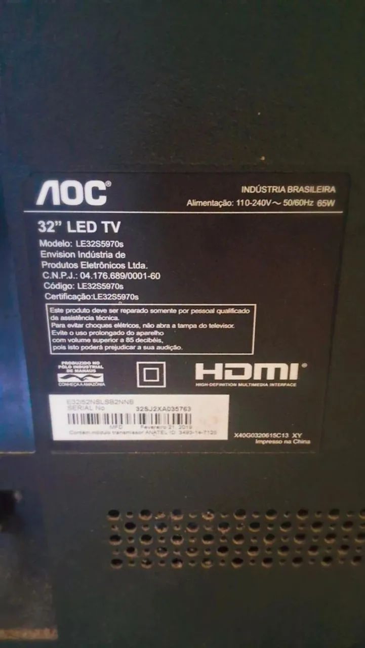Vendo smart tv AoC tela quebrada  - Foto 3