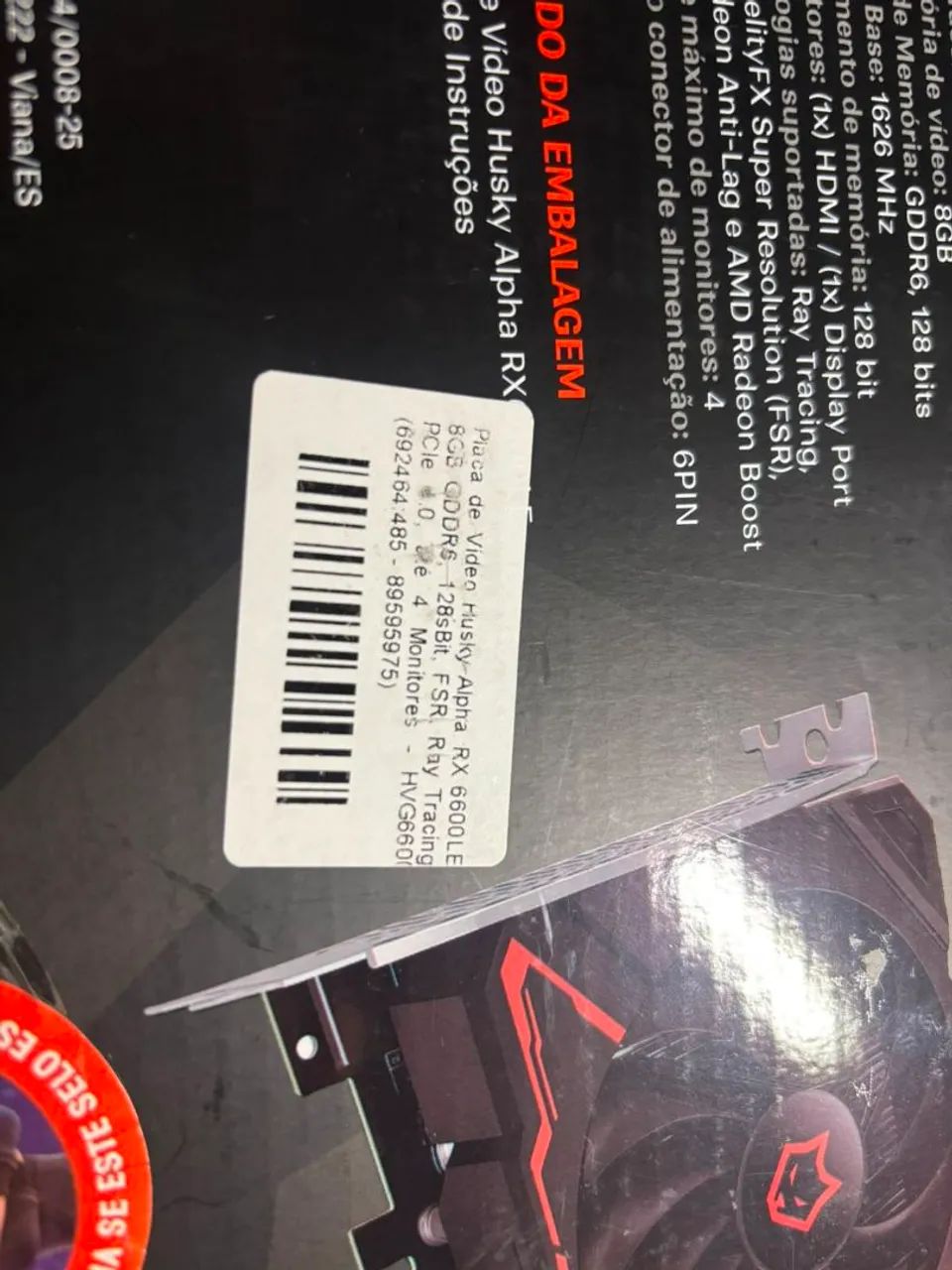 AMD RX 6600 8GB Nova aberta só pra testa - Foto 3