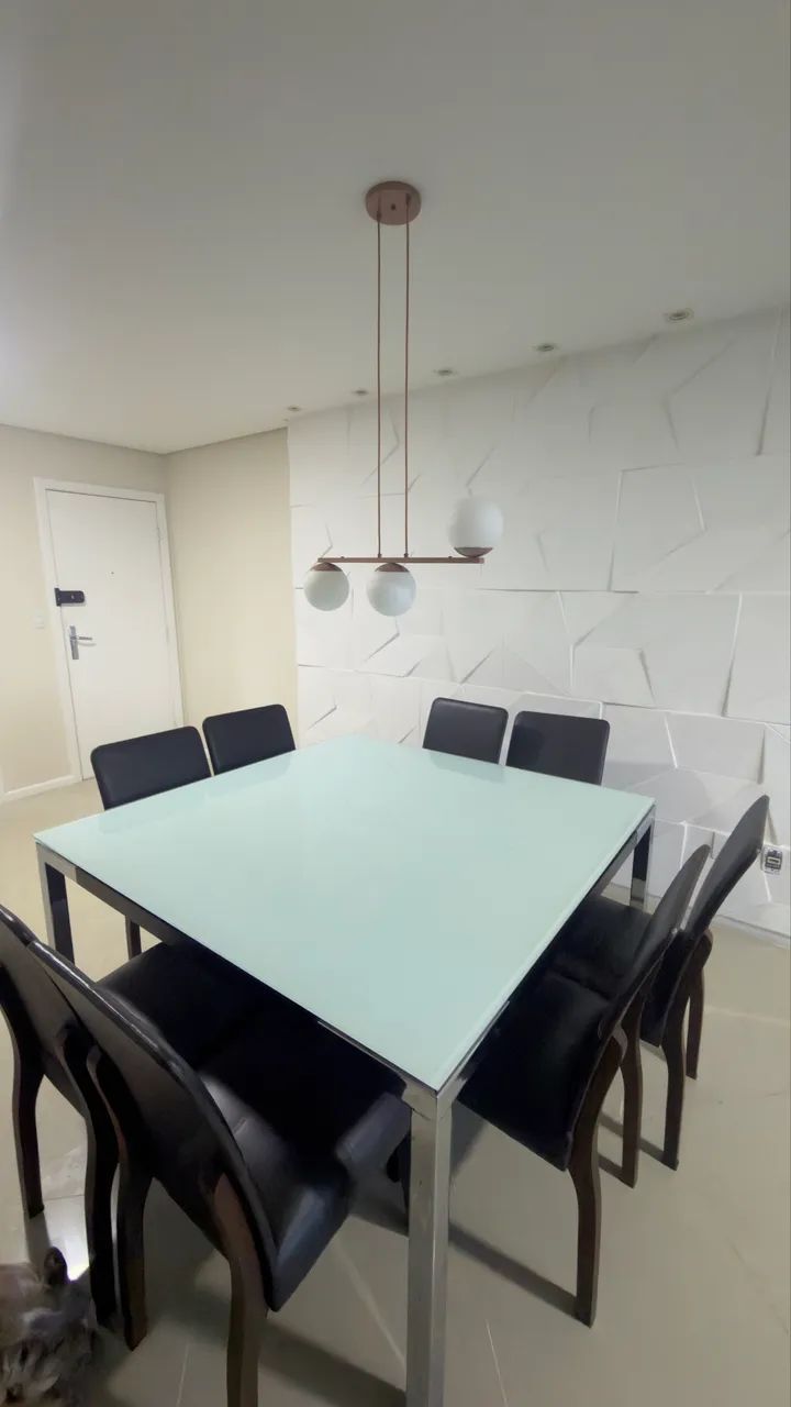 Vendo mesa quadrada con 8 cadeiras - Foto 3