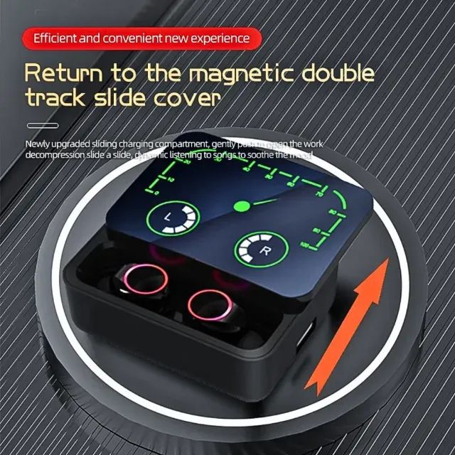Fone De Ouvido Case De Carregamento Deslizante Led M90 Max - Foto 4