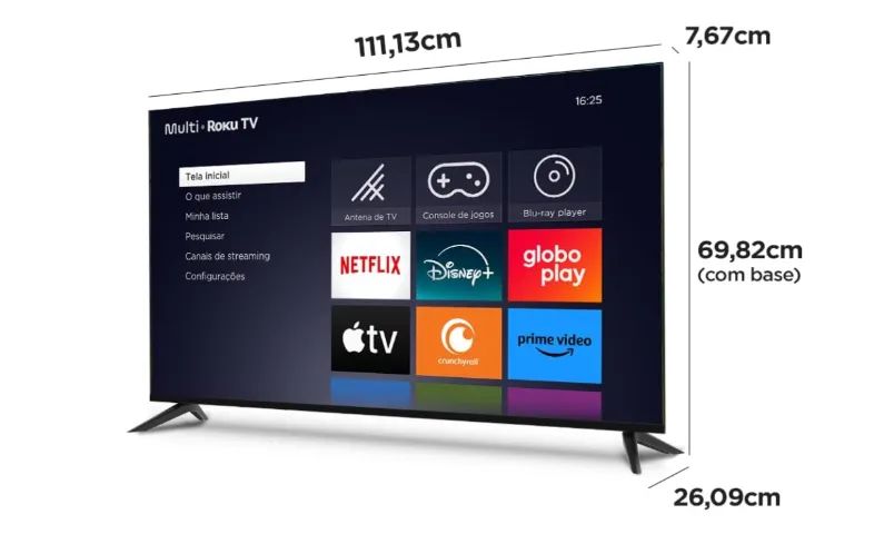 Smart TV Multi 50'' Roku 4K Compatível com Alexa e Google Home TL059M - Lacrada Garantia - Foto 2