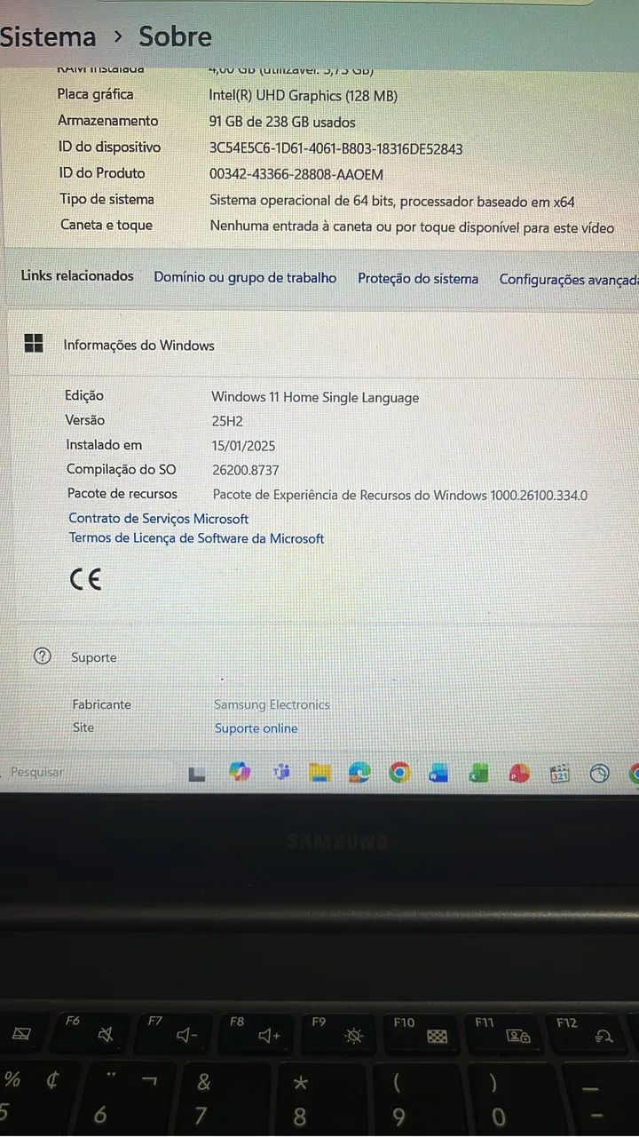 Notebook Samsung Book i3 11ª Geração | SSD 256GB | Muito Conservado - Foto 4