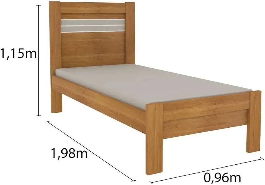 Cama tradicional solteiro com cabeceira moderna peça nova  - Foto 2