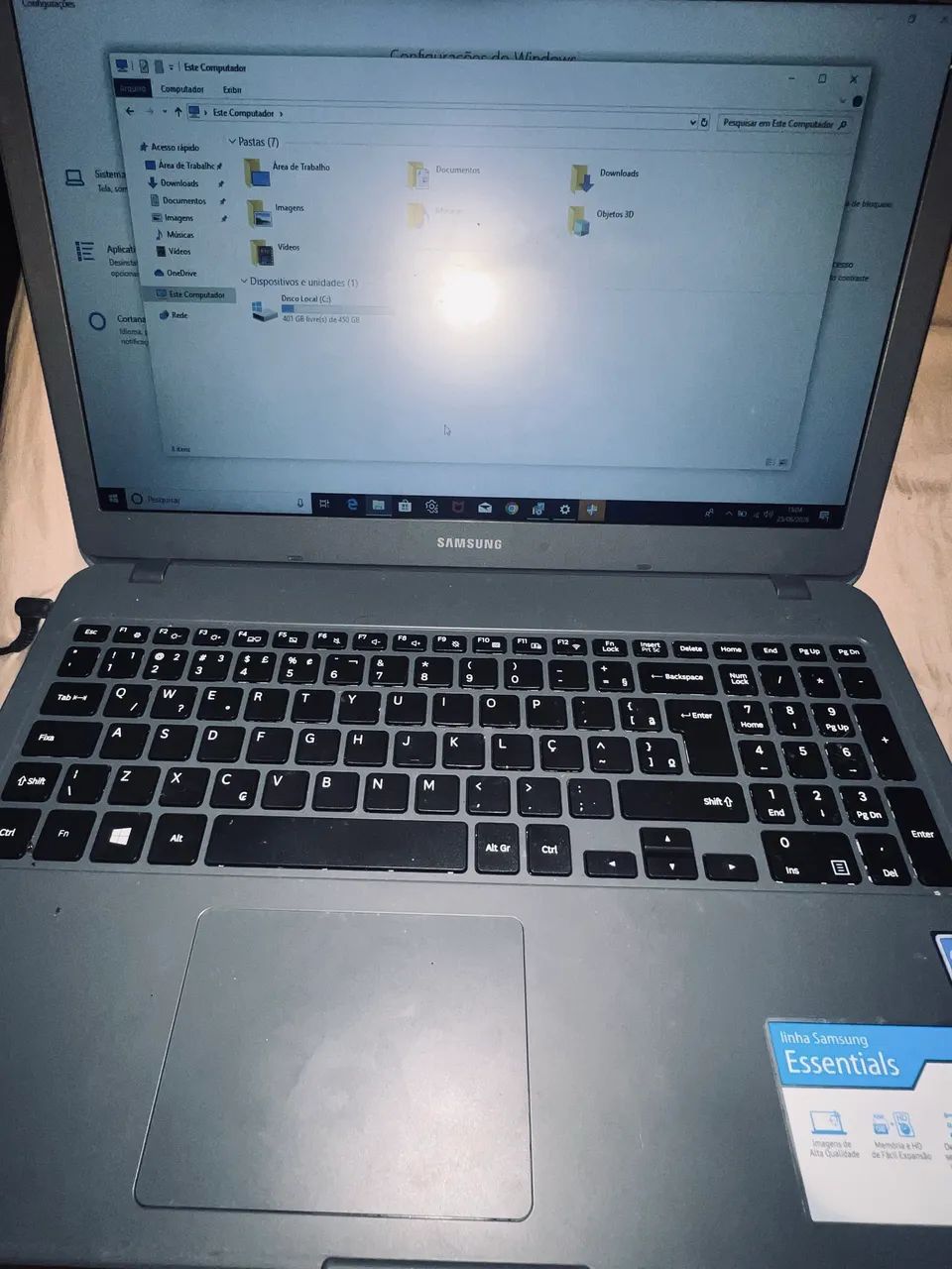 Notebook Samsung Essentials 15.6" | 4GB RAM | 450GB | Funcionando - Foto 2