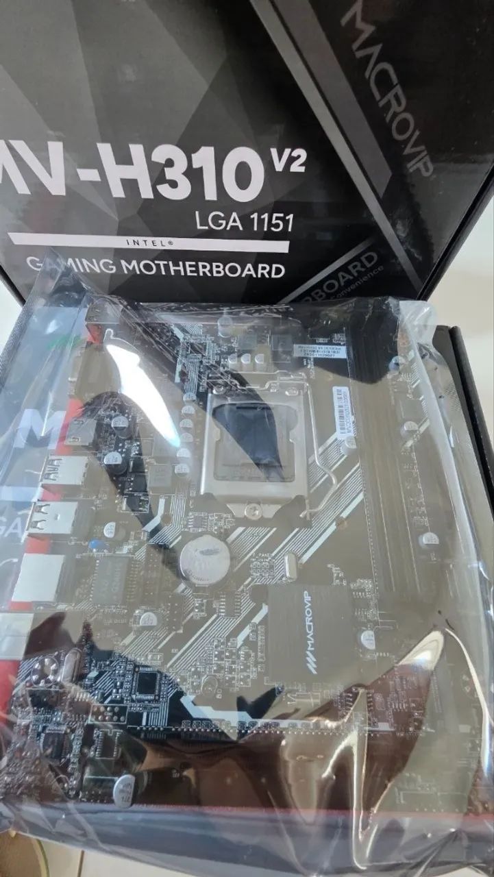 PLACA MÃE LGA1151 H310 MACROVIP PARA 8 E 9 GERAÇÃO DE PROCESSADORES INTEL, NOVA COM GARANT - Foto 4