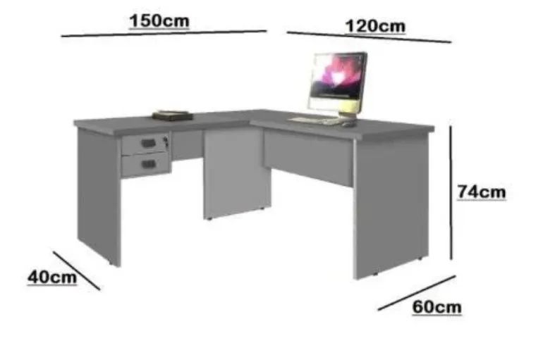 Mesa de computador em L