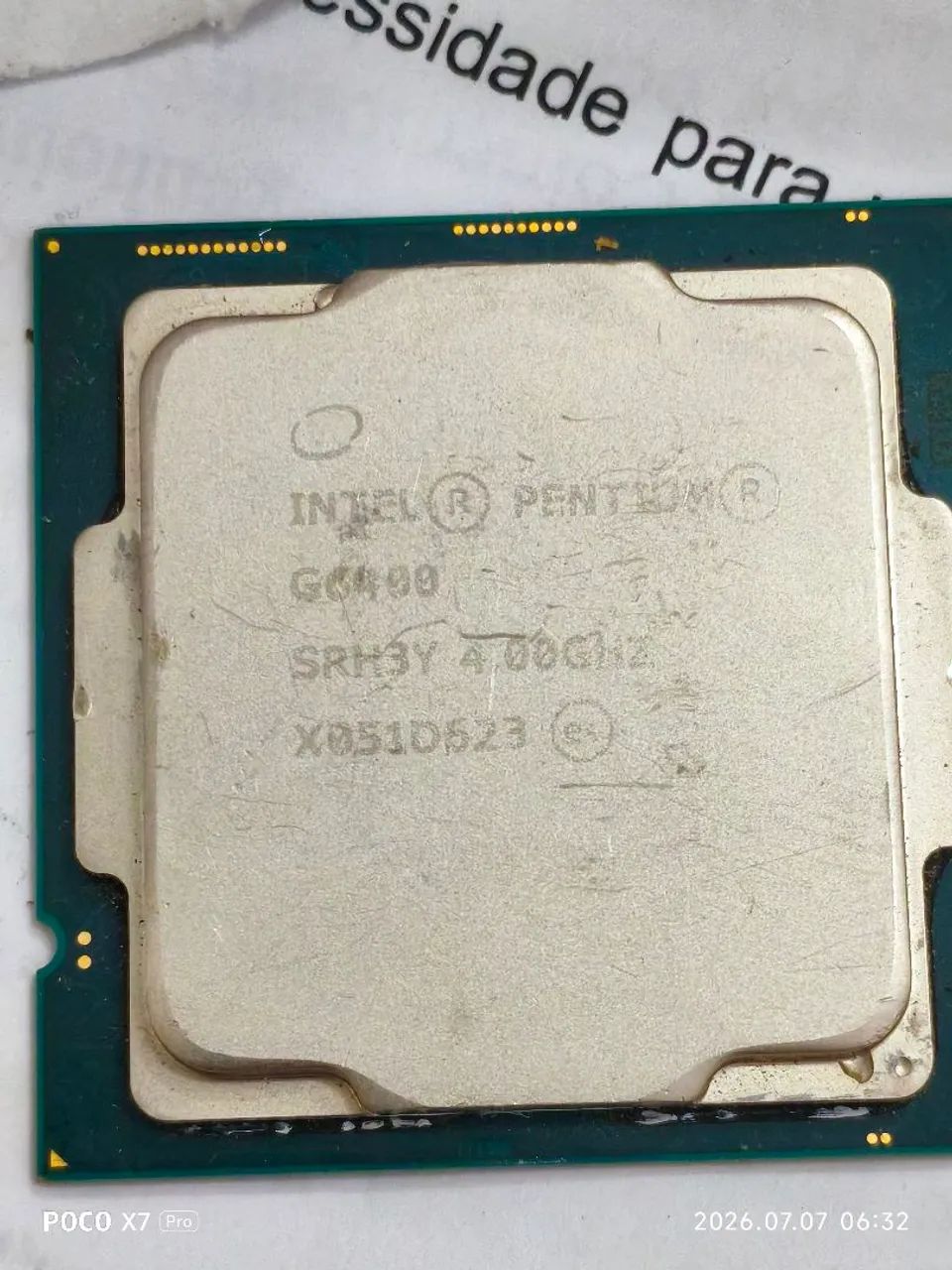 G6400,lga 1200, processador intel de décima geração,de 4ghz,com placa de vídeo integrada - Foto 3