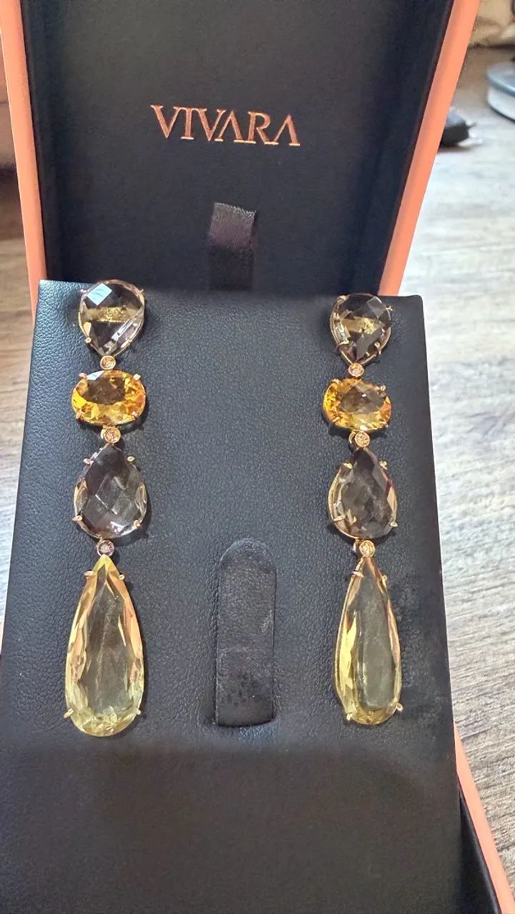 Par de brincos ouro amarelo Vivara 