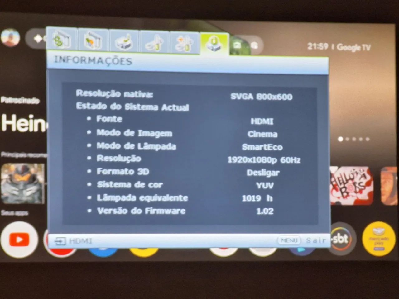 Projetor Benq MS527 SUPER NOVO - Foto 2