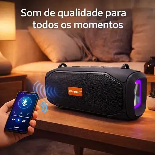 Caixa de Som Bluetooth 15W - Frete Grátis 