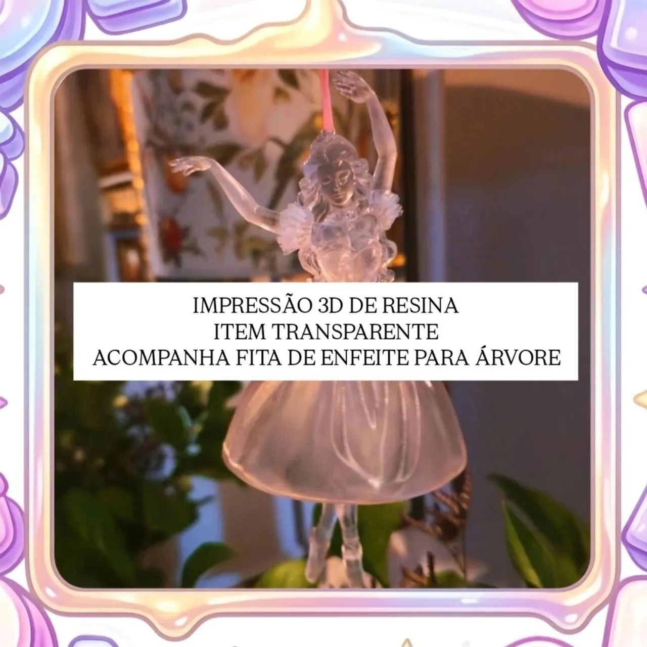 Enfeite Bailarina Clara Princesa Caramelo do filme Barbie e o Quebra Nozes - impressão 3D - Foto 2