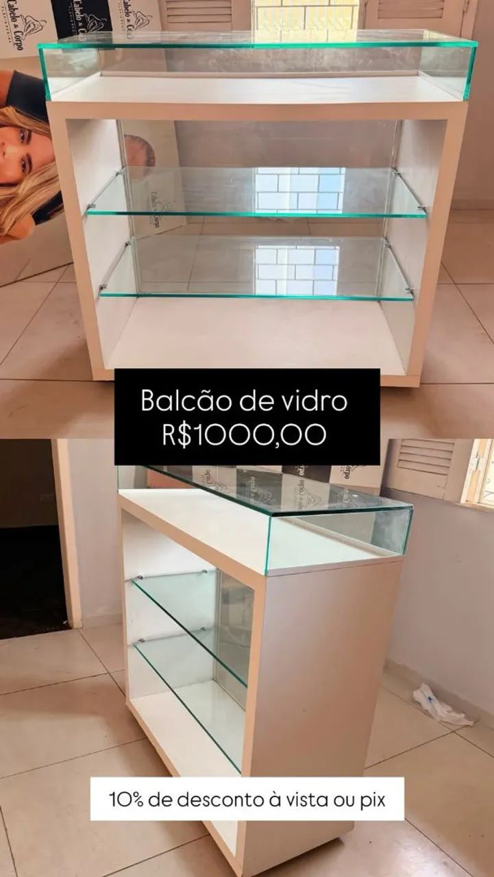Balcão de vidro