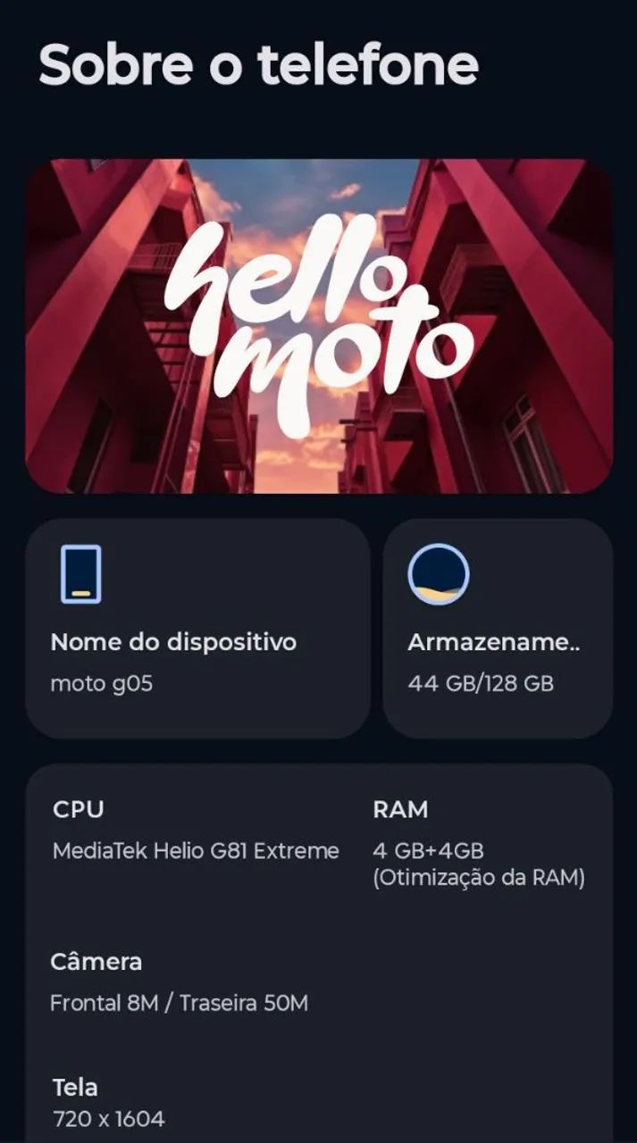 Telefone Motorola g05