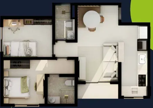 PLANTA 54m²