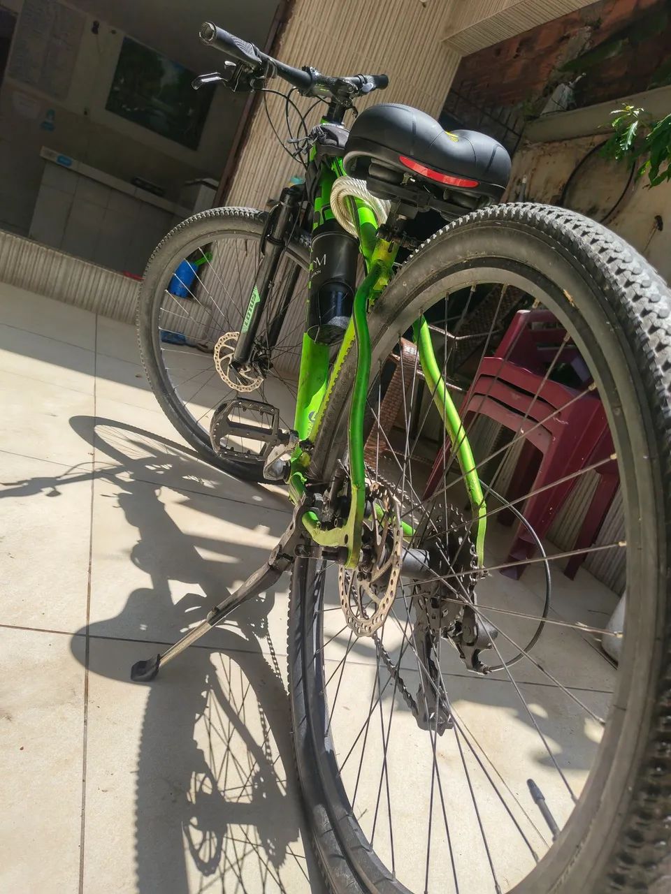 Bicicleta lótus aro 29 Verde - com acessórios