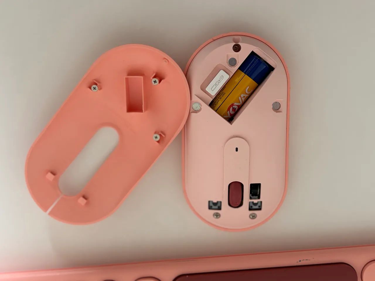 Kit Teclado e Mouse Sem Fio ERGO Rosa - Pouquíssimo Uso - Foto 4